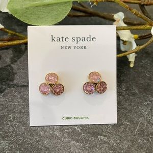 KATE SPADE NWT Pink Gold Small Cluster Studs
